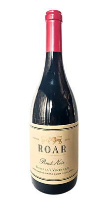 750ml bottle of 2018 Roar Wines Pinot Noir from the Rosella's Vineyard of the Santa Lucia Highlands AVA in Monterey County California
