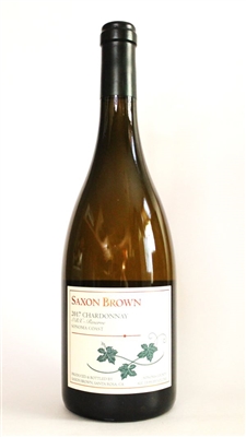 750ml bottle of 2017 Saxon Brown Chardonnay SBX Reserve white wine from the Sonoma Coast of California