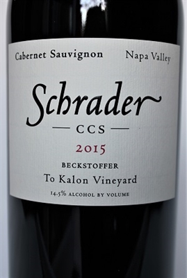 750 ml bottle of 2015 Schrader Cellars CCS Beckstoffer To Kalon Vineyard Cabernet Sauvignon from Napa Valley in California