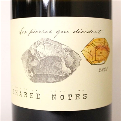 750ml bottle of 2021 Shared Notes Les Pierres Qui Decident sauvignon blanc from the Russian River Valley of Sonoma County California