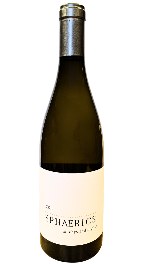 750ml bottle of 2024 Sphaerics on days and nights Chardonnay from the Russian River Valley of California