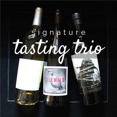 Three 750ml bottles of wine for $98 on the Signature Tasting Trio including Hudson White Study Idlewild The Bird and Matt Morris Wines Heritage