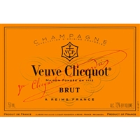 750ml bottle of NV Veuve Clicquot Champagne Brut Yellow Label from Reims France