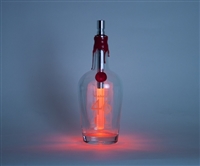 Colored bottle light fits into a wine, champagne or spirit bottle. Changes to any color as rotated or can be white.