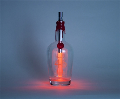 Colored bottle light fits into a wine, champagne or spirit bottle. Changes to any color as rotated or can be white.