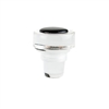 Clear Glass Wine Stopper with Black Jewel Closure Cork It Crystal