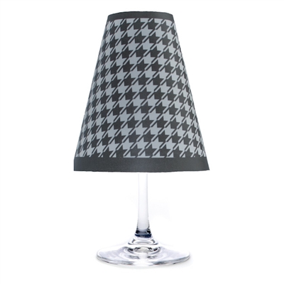Houndstooth Red Wine Glass Shades Party Pack Black and White