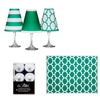 St Patrick's Day Party  White Wine Glass Shades  Set of 6 by di Potter.  it's easy to decorate for the night with translucent paper white wine glass shades and tea lights.