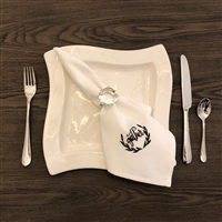 Gather Black Embroidered Napkin Set of 4