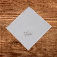 Cheers Silver Embroidered Napkin Set of 4
