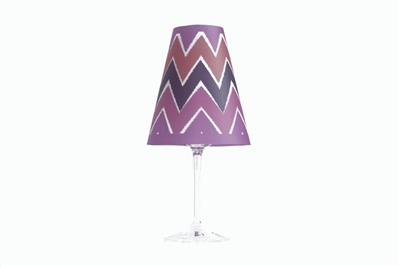 Ikat Red Wine Glass Shades Set of 6 by di Potter in orchid purple pink and orange vellum paper use with a wine glass and flameless tea light