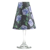 Floral Periwinkle pattern translucent paper white wine glass shades.    Made in the USA.