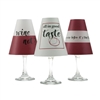 Set of 6 coordinating translucent paper white wine glass shades.  Perfect for any wine lover! Available in a red and white combination.  Made in the USA,