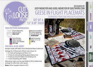 Cut Loose Press Geese in Flight Placemats and Charm Elements Pack #2