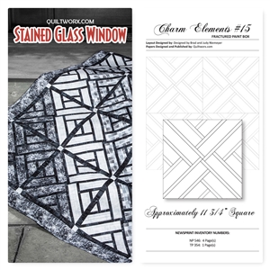 Cut Loose Press Quiltworx Stained Glass Window and Charm Elements Pack #15