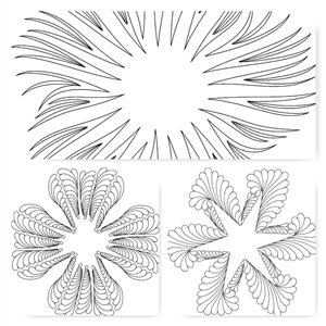 Petals Placemats Quiting Pattern - Set of 3