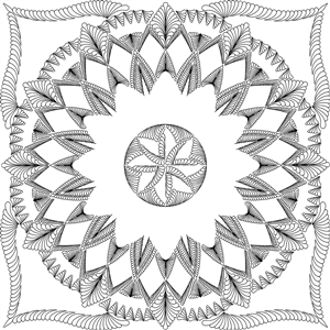 Dinner Plate Dahlia Center Quilting Pattern