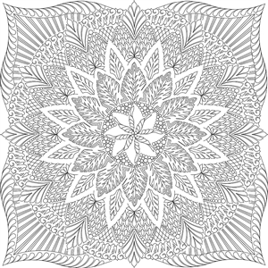 Dinner Plate Dahlia Center Quilting Pattern