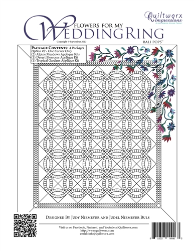Quiltworx.com Impressions Flowers for My Wedding Ring Layout Option #2