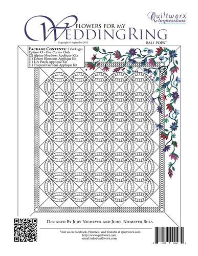 Quiltworx.com Impressions Flowers for My Wedding Ring Layout Options #3