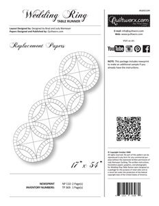 Wedding Ring Table Runner Replacement Papers