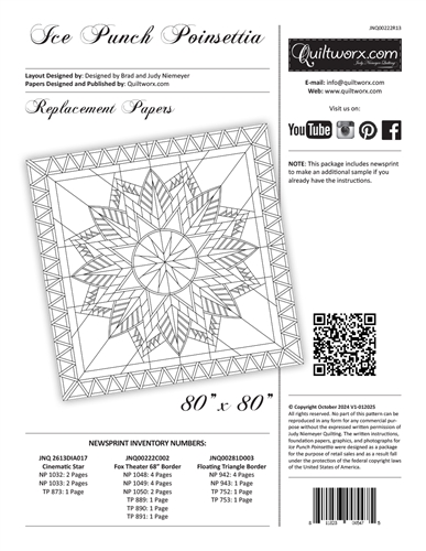 Ice Punch Poinsettia Replacement Papers