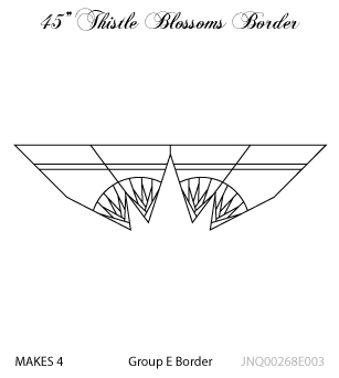 JNQ00268E003 45" Thistle Blossoms Border