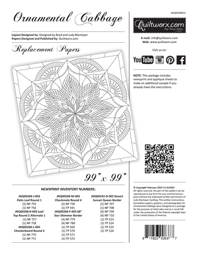 Ornamental Cabbage Replacement Papers