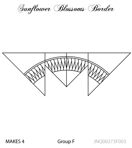 JNQ00273F003 Sunflower Blossoms Border 68 in