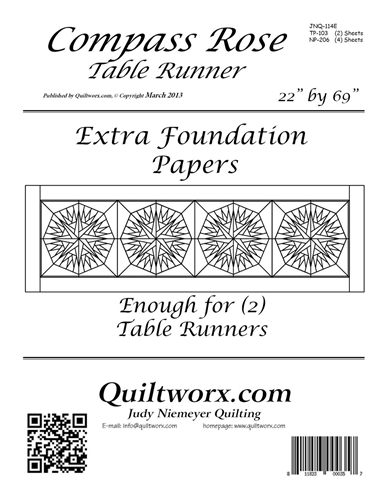 Compass Rose Table Runner Extra Foundations