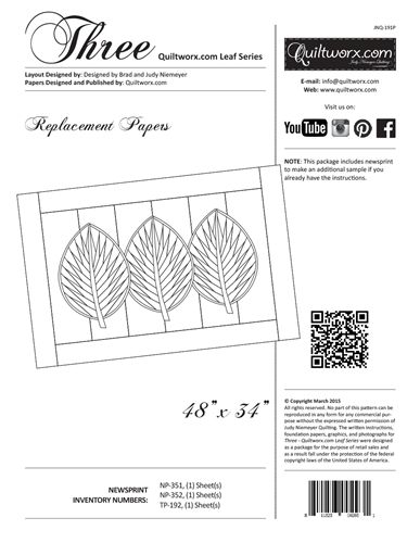 Three ~ Quiltworx.com Leaf Series Replacement Papers