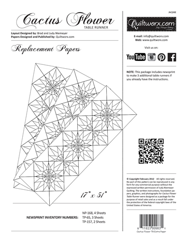 Cactus Flower Tablerunner Extra Foundations