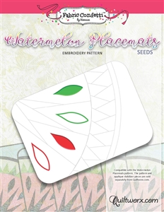 Watermelon Seeds Machine Embroidery - Digital Download
