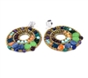 The "Cici" Earring by Ziio is a masterpiece of rich multi-colored Gemstones. Purple Amazonite & Amethyst, Green Chrysophrase, Red Garnet, Blue Kyanite, Iolite, Lapis & Malachite, Orange Carnelian - beautifully blended together. Sterling Silver Posts
