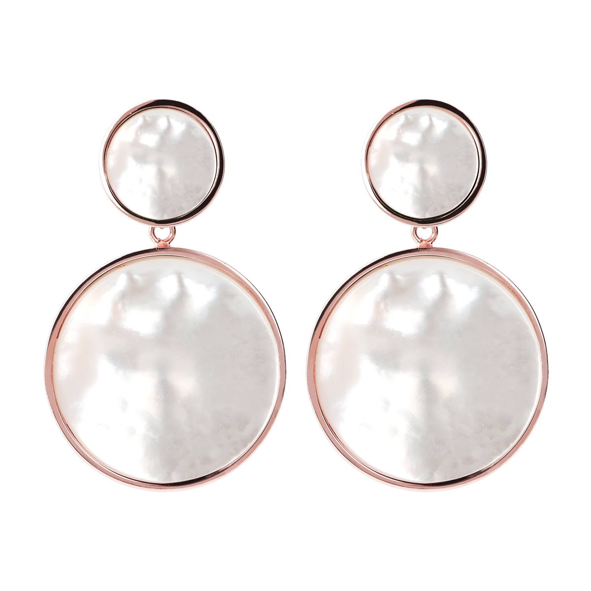 White Mother of Pearl Stud Earrings | EMPORIO ARMANI Woman