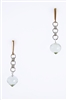 beautiful drop Earrings. Hand crafted in Italy by ElliGioi, the post is in 18k Yellow Gold, followed by chain links in White Gold and a single drop of a faceted soft Green Amethyst tear-drop Gemstone. Wear day or night, casual or dressy.