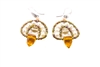 Uniquely faceted, temple cut Citrine Gemstones are the drops, warmed by the glow of Fresh Water Pearls. Another smaller Citrine drop & Murano Glass Beads give this Earring it's designer look. Hand-crafted in Italy by Ziio. 925 Sterling Silver posts.
