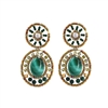 From Ziio's new Goiaba Collection, these Green Malachite Gemstone drop Earrings will delight. Surrounded by Green & Gold Zircon Beads that compliment, these shades of green Earrings are perfect for your Spring & Summer wardrobe. Hand crafted in Italy