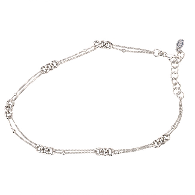 Long Sterling Silver Chain Link Necklace