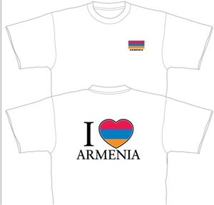 Adult Tshirt 3 - I love Armenia
