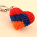 Armenian Heart Flag Keychain