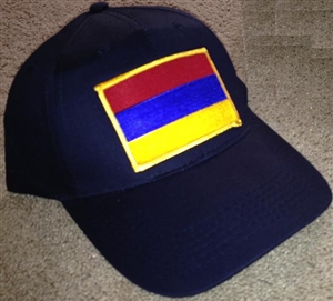 Armenia Flag Golf Cap - Navy Blue
