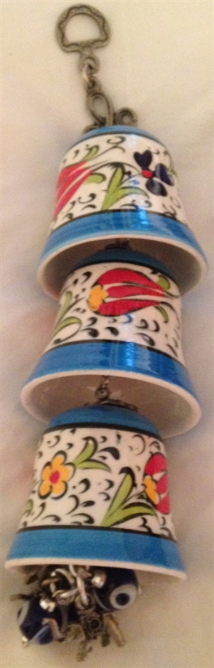 Armenian Ceramic Bell Light Blue
