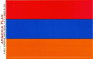 Armenian Waterproof Vinyl Flag Decal Stickers 3.5" x 5"