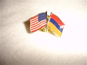 ArmenianAmerican Flag Pin