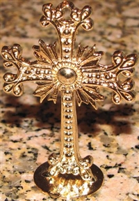Miniature Armenian Plain Gold Plated Cross