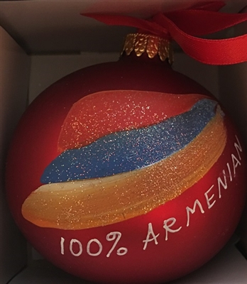 Armenian 100% - Small RED Ornament