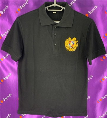 Adult Polo Tshirt Black