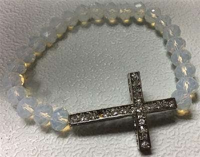 Armenian Cross Bracelet 1 - White