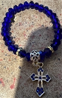 Armenian Cross Bracelet - Blue 2